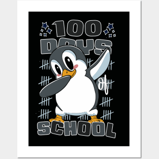 100 Days of school featuring a Dabbing Penguin #2 Posters and Art